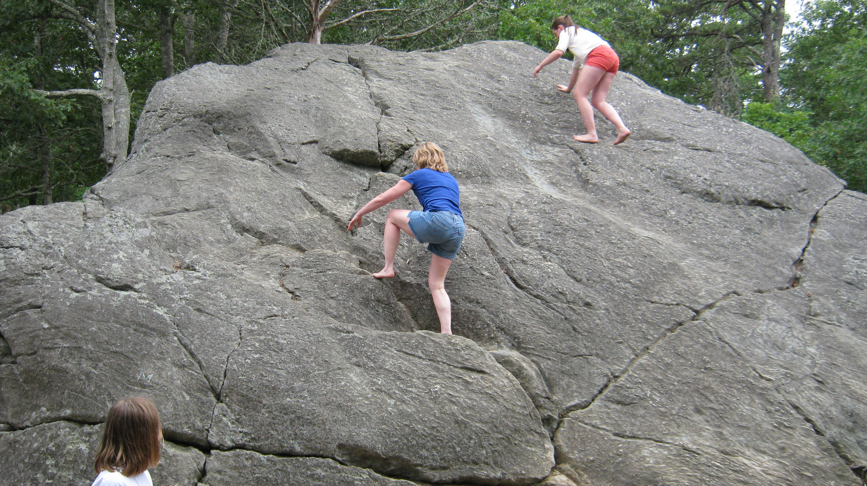 Children Climbing Doane Rock